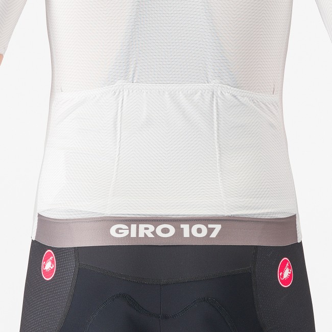 Heren Fietskleding Wit Giro d'Italia 2024 koersshirt Heren Fietskleding Wit Giro d'Italia 2024 koersshirt