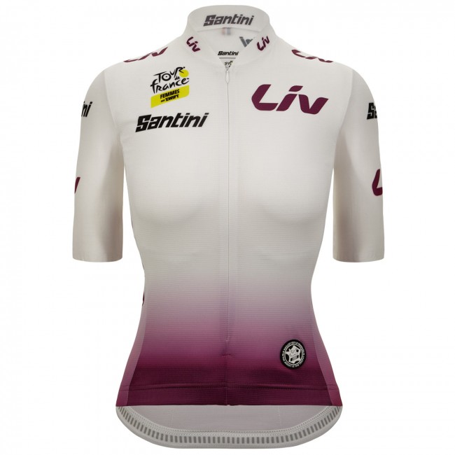 Dames Fietskleding Wit dames T-shirt Tour de France 2024 Dames Fietskleding Wit dames T-shirt Tour de France 2024