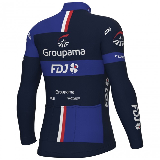 Heren Fietskleding Ale Groupama FDJ 2024 shirt met lange mouwen Heren Fietskleding Ale Groupama FDJ 2024 shirt met lange mouwen