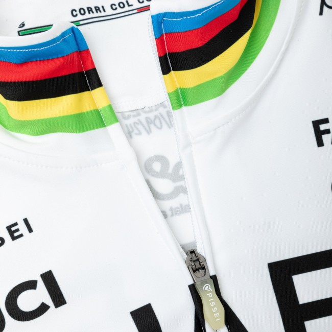 Heren Fietskleding Team UAE 2024 Pissei Shirt met Lange Mouwen - Wereldkampioen Heren Fietskleding Team UAE 2024 Pissei Shirt met Lange Mouwen - Wereldkampioen