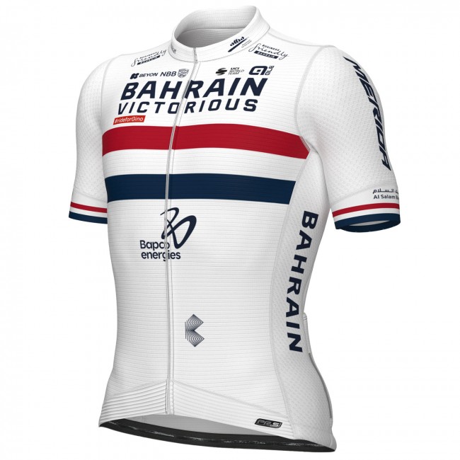 Heren Fietskleding Ale Bahrain Victorious 2024 PRS-shirt - Kampioen van Groot-Brittannië