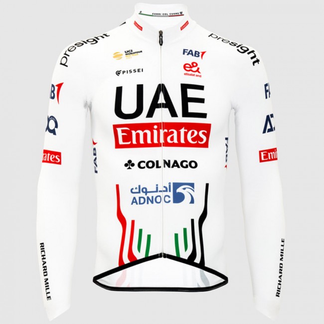 Heren Fietskleding Team UAE 2024 Primapelle shirt met lange mouwen