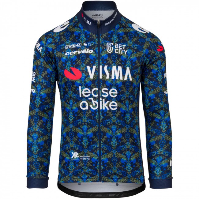 Heren Fietskleding Team Visma Lease a Bike 2024 The Renaissance Agu shirt met lange mouwen - TDF