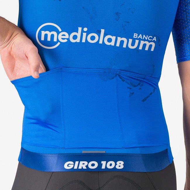Heren Fietskleding Blauwe Giro d'Italia 2025 Race 8S Shirt Heren Fietskleding Blauwe Giro d'Italia 2025 Race 8S Shirt