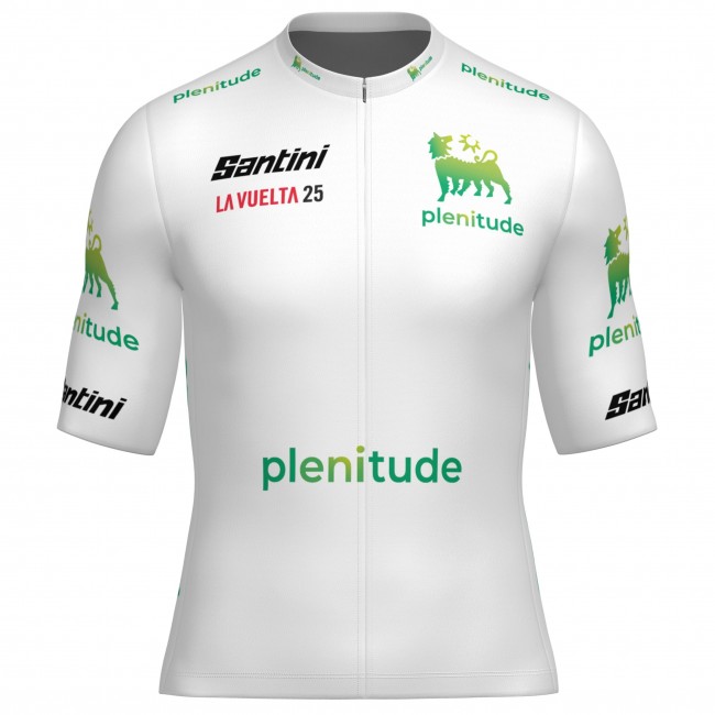 Santini witte Vuelta España 2025-jersey voor heren