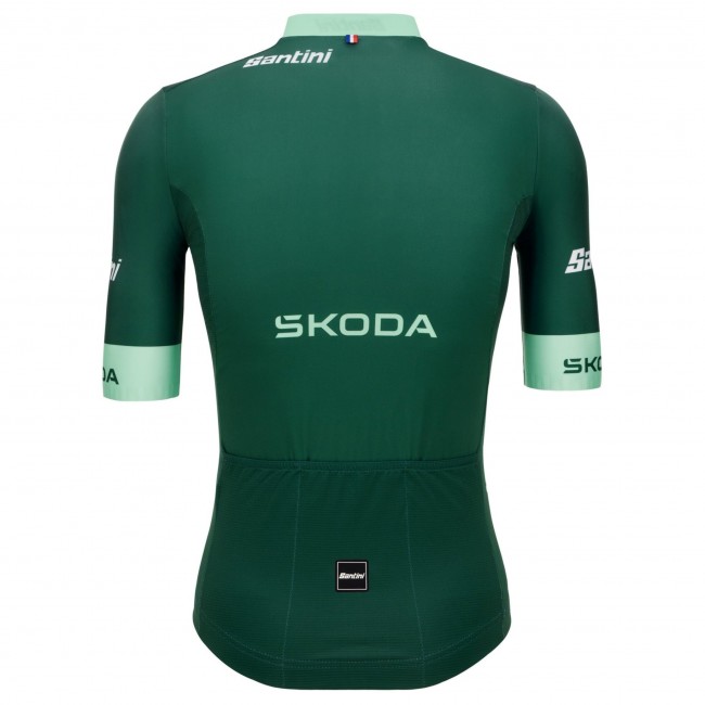 Heren Fietskleding Santini Green Tour de France 2025 officieel shirt Heren Fietskleding Santini Green Tour de France 2025 officieel shirt