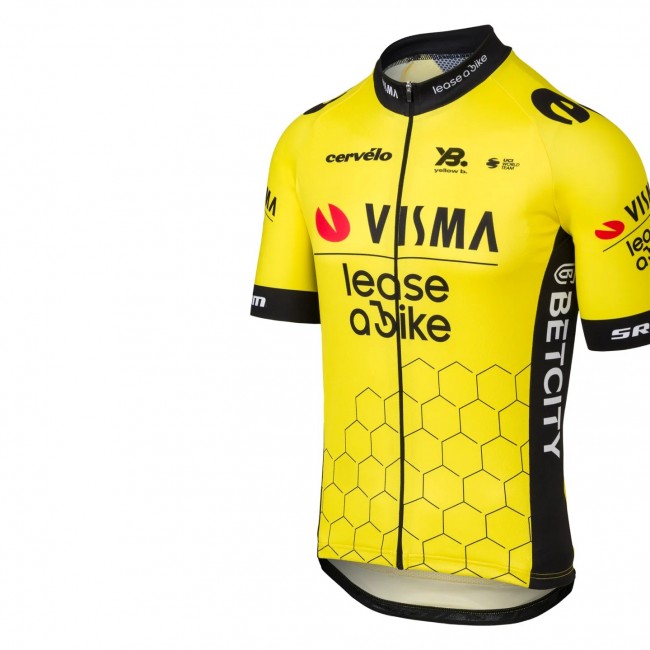 Heren Team Visma Lease a Bike 2025 Premium Shirt Heren Team Visma Lease a Bike 2025 Premium Shirt