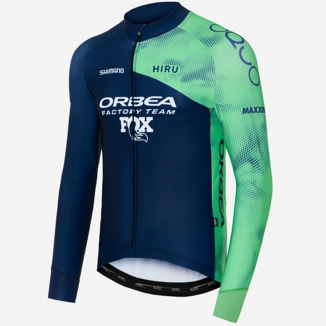 Heren Fietskleding Hiru Orbea Factory Team 2025 Core trui met lange mouwen Heren Fietskleding Hiru Orbea Factory Team 2025 Core trui met lange mouwen