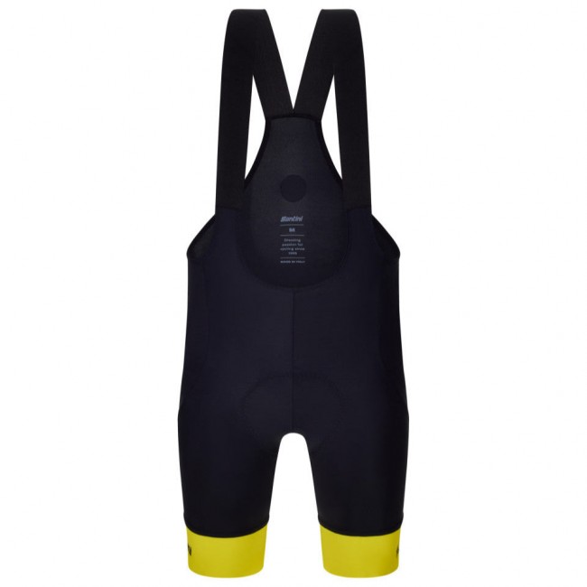 Heren Fietskleding Santini Yellow Tour de France 2025 Bib Tights