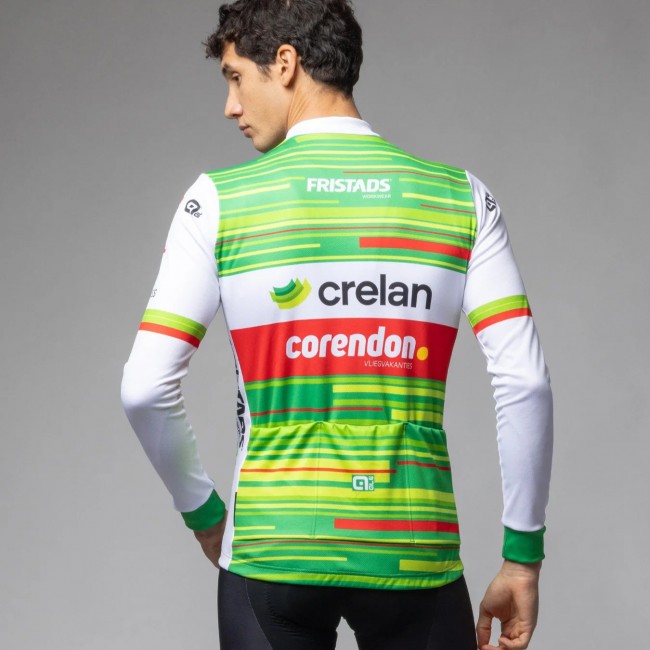 Heren Fietskleding Ale Crelan Corendon 2025 shirt met lange mouwen Heren Fietskleding Ale Crelan Corendon 2025 shirt met lange mouwen