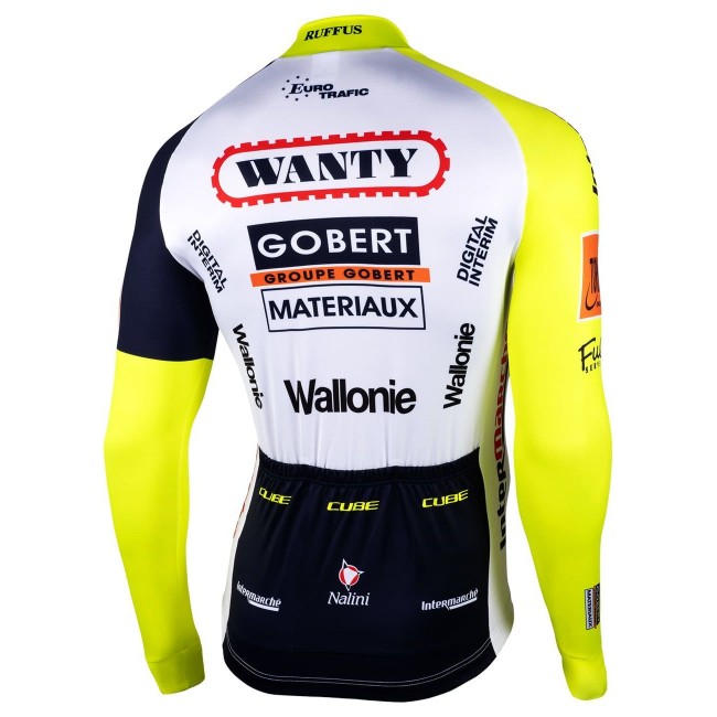 Intermarché-Wanty-Gobert Matériaux 2022 wielershirt met lange mouwen professioneel wielerteam Intermarché-Wanty-Gobert Matériaux 2022 wielershirt met lange mouwen professioneel wielerteam