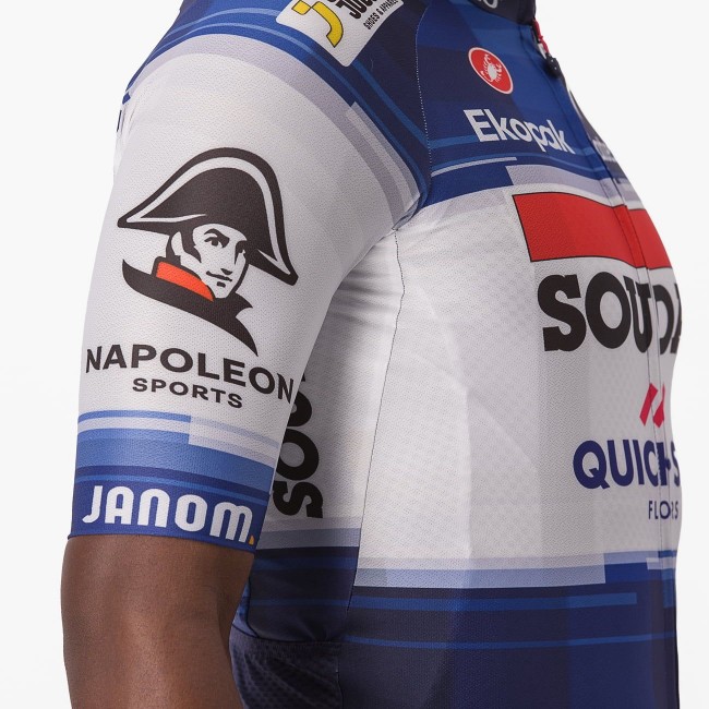 Soudal Quick-Step 2023 Aero Race 6.1 korte mouw wielershirt professionele wielerploeg Soudal Quick-Step 2023 Aero Race 6.1 korte mouw wielershirt professionele wielerploeg