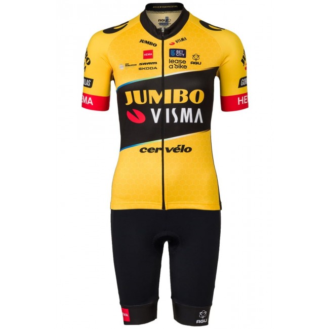 TEAM JUMBO-VISMA 2023 koersbroek dames korte professionele wielerploeg TEAM JUMBO-VISMA 2023 koersbroek dames korte professionele wielerploeg