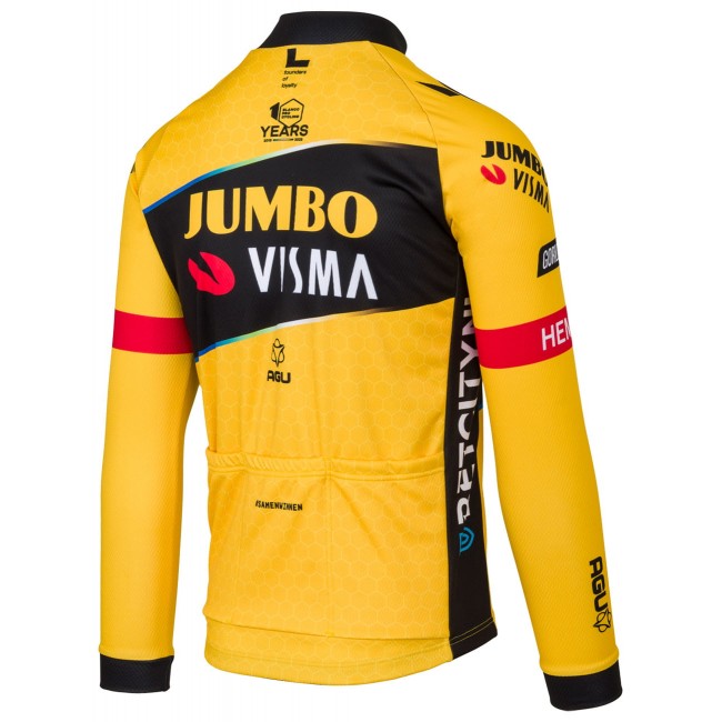 TEAM JUMBO-VISMA 2023 wielershirt met lange mouwen professioneel wielerteam TEAM JUMBO-VISMA 2023 wielershirt met lange mouwen professioneel wielerteam