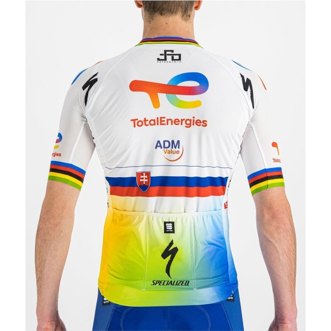 Team TotalEnergies Slowaaks kampioen Sagan editie 2022 wielershirt met korte mouwen professioneel wielerteam Team TotalEnergies Slowaaks kampioen Sagan editie 2022 wielershirt met korte mouwen professioneel wielerteam