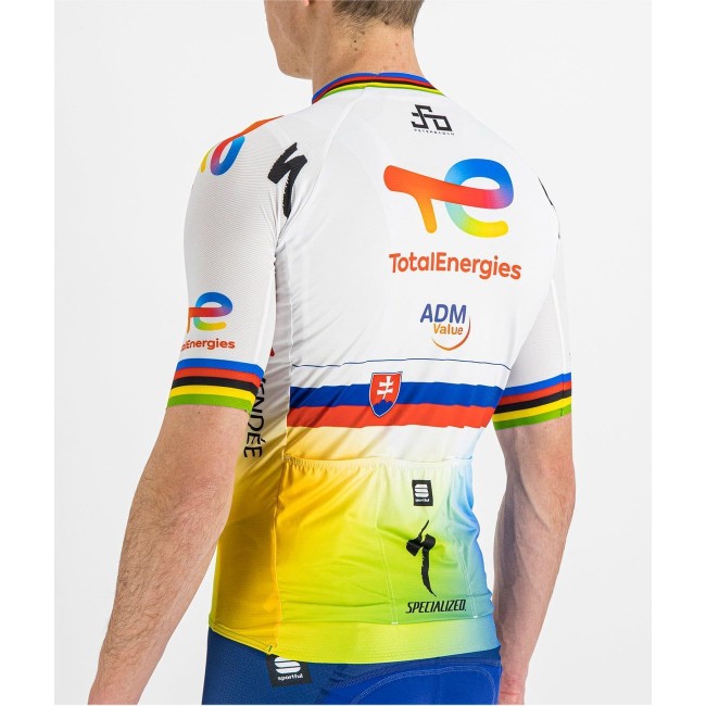 Team TotalEnergies Slowaaks kampioen Sagan editie 2022 wielershirt met korte mouwen professioneel wielerteam Team TotalEnergies Slowaaks kampioen Sagan editie 2022 wielershirt met korte mouwen professioneel wielerteam