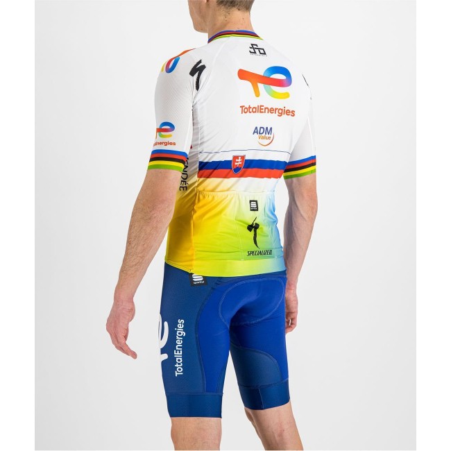Team TotalEnergies Slowaaks kampioen Sagan editie 2022 wielershirt met korte mouwen professioneel wielerteam Team TotalEnergies Slowaaks kampioen Sagan editie 2022 wielershirt met korte mouwen professioneel wielerteam