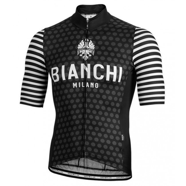 BIANCHI MILANO Davoli Black Wielershirt Korte Mouw