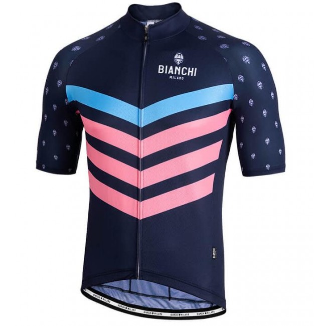 BIANCHI MILANO Nicandro Blue Wielershirt Korte Mouw