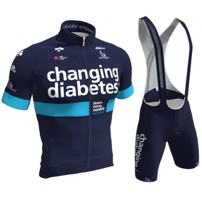 TEAM NOVO NORDISK 2019 Fietskleding Set Wielershirt Korte Mouw+Korte Fietsbroeken Bib