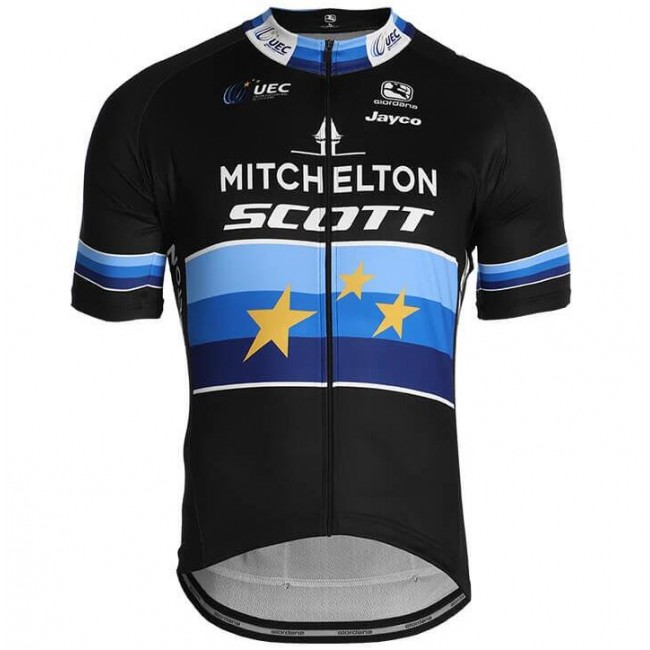 MITCHELTON-SCOTT European Champion 2019 Wielershirt Korte Mouw