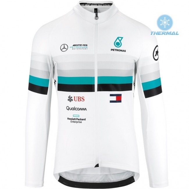 2020 Asos FF1 RS Benz Wit Thermal Wielershirt Lange Mouw 525ATRU
