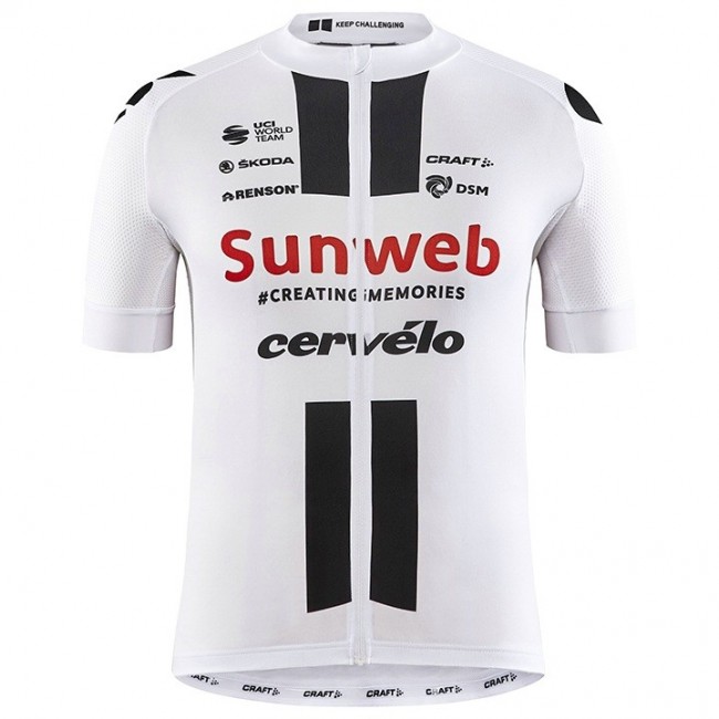 2020 SUMWEB Team LTD Wit Wielershirt Korte Mouw 688QMPI