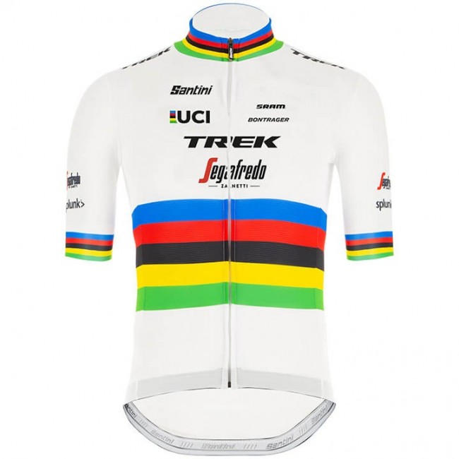 2020 Trek Segafredo World Champion Wit Wielershirt Korte Mouw 107YYXW