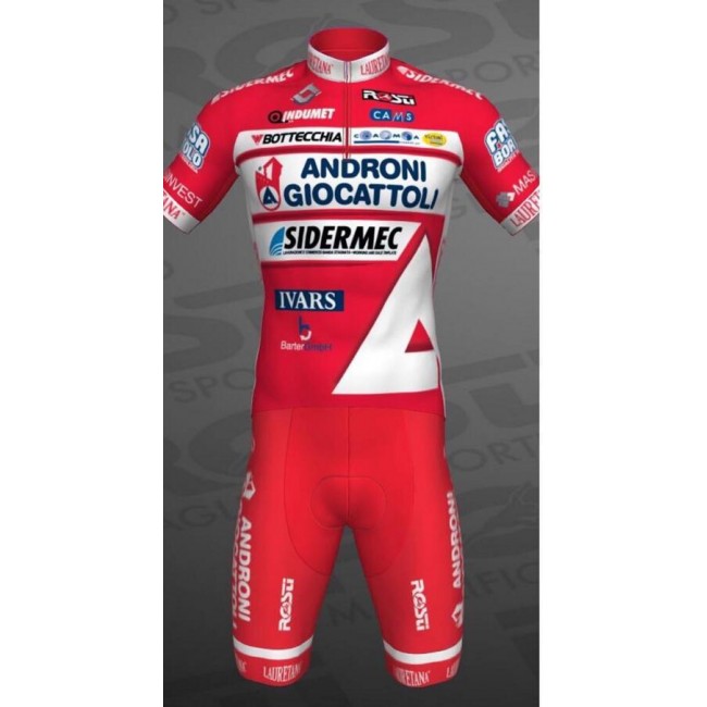 2017 Androni Fietskleding Set Fietsshirt Met Korte Mouwen+Korte Koersbroek