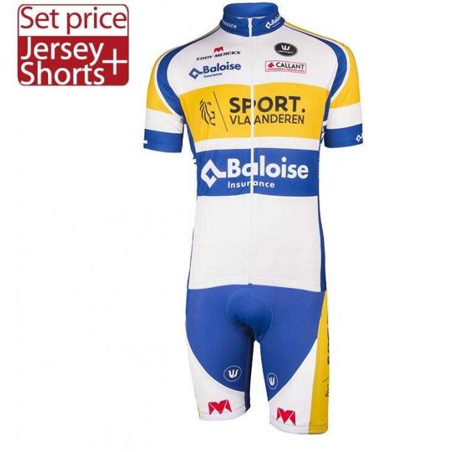 2017 Baloise Sport Fietskleding Set Fietsshirt Met Korte Mouwen+Korte Koersbroek 02