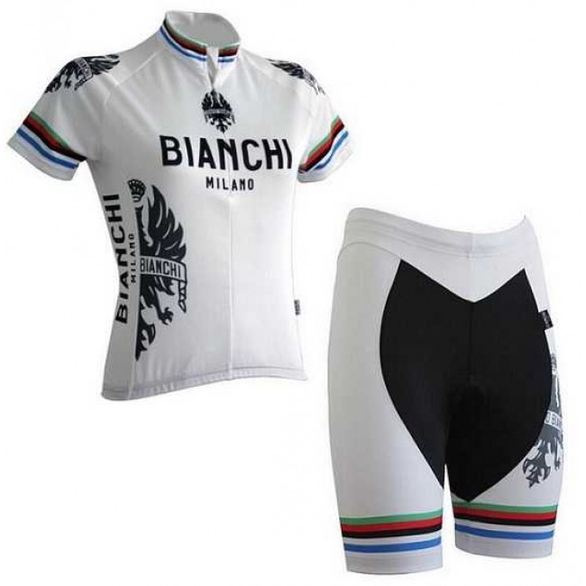 2016 BIANCHI MILANO DAMES Fietskleding Wielershirt Korte+Korte Fietsbroeken Wit