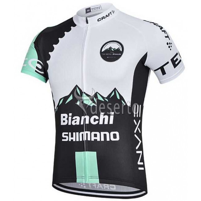 2015 Bianchi Shimano Wielershirt Met Korte Mouwen