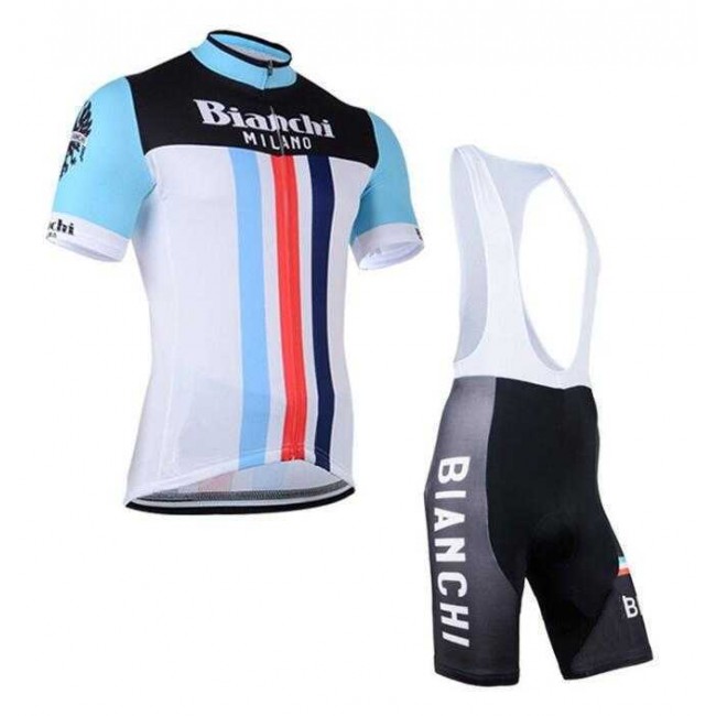 2016 Bianchi Pro Fietskleding Set Fietsshirt Met Korte Mouwen+Korte Koersbroek