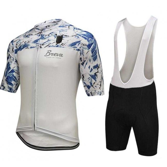 2016-2017 Breva Fietskleding Set Fietsshirt Met Korte Mouwen+Korte Koersbroek Wit