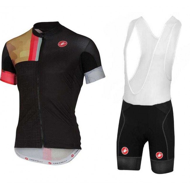 2016-2017 Castelli Team Fietskleding Set Fietsshirt Met Korte Mouwen+Korte Koersbroek