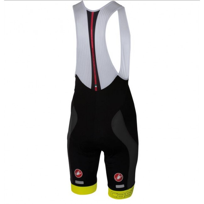 2016 Castelli Velocissimo Korte Fietsbroeken Bib Geel Zwart