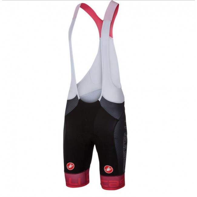 2016 Castelli Free Aero Race Korte Fietsbroeken Bib Rood Zwart