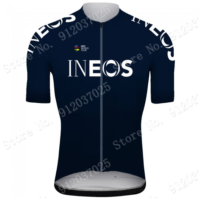 Blue New Ineos Grenadier 2021 Team Wielerkleding Fietsshirt Korte Mouw SjN4w0