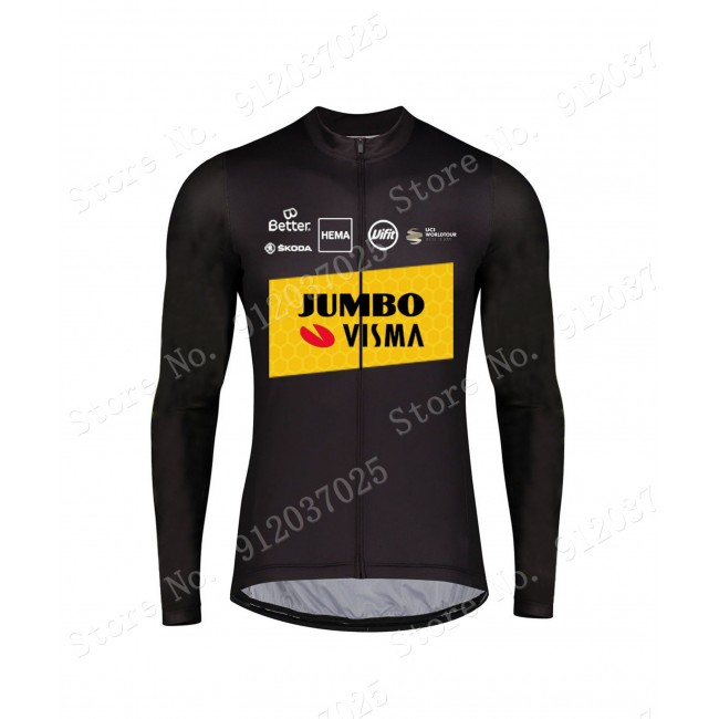 New Style Jumbo Visma 2021 Team Wielerkleding Fietsshirt Lange Mouw XoP1Le
