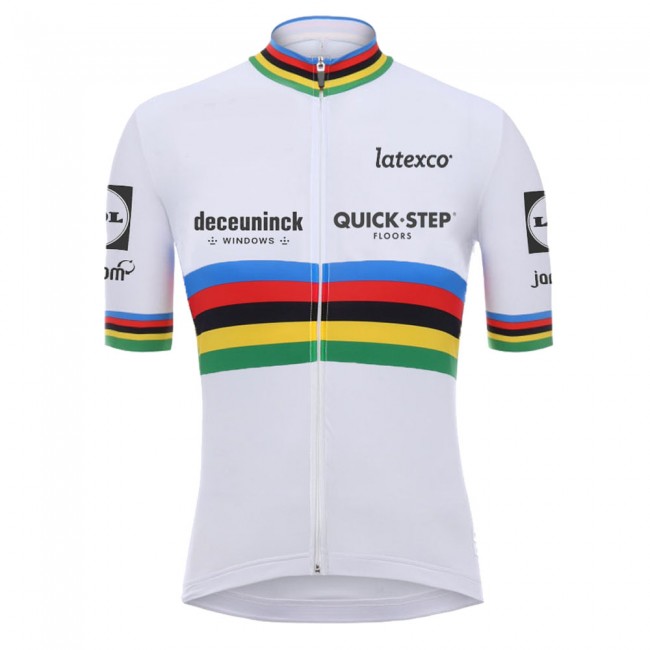 White Champion Quick Step Pro Team 2021 Fietsshirt Korte Mouw I1Pgn2