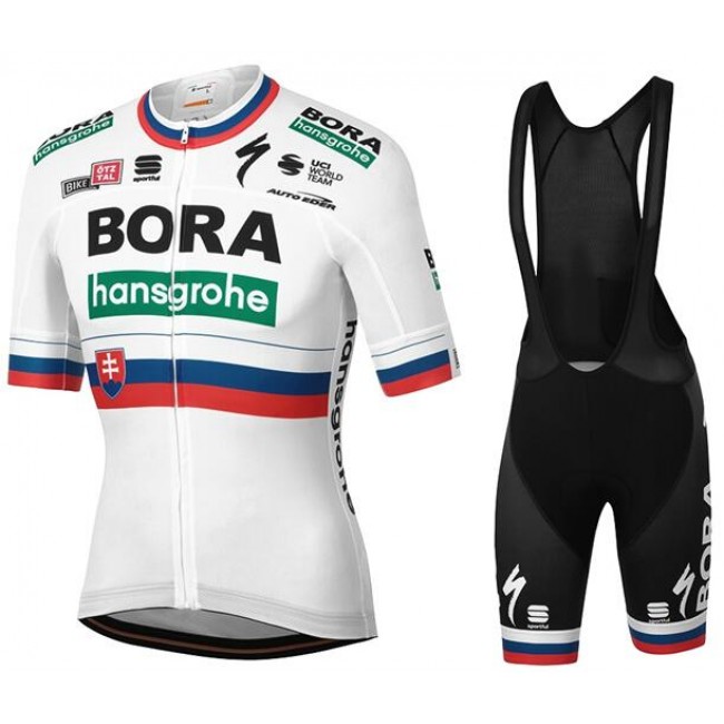Wielerkleding Profteams 2020 BORA-Hansgrohe Slowakischer Meister Fietskleding Set Fietsshirt Met Korte Mouwen+Koersbroek Korte
