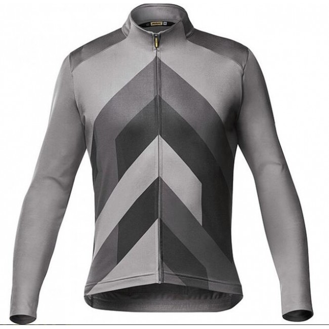 Wielerkleding Profteams 2020 MAVIC Cosmic Graphic Wielershirts Lange Mouw Grau