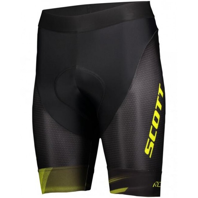 Wielerkleding Profteams 2020 SCOTT RC Pro+++ Fietsbroek Kortezwart/Giallo