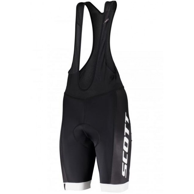 Wielerkleding Profteams 2020 SCOTT RC TEAM++ Koersbroek Korte Zwart/Wit