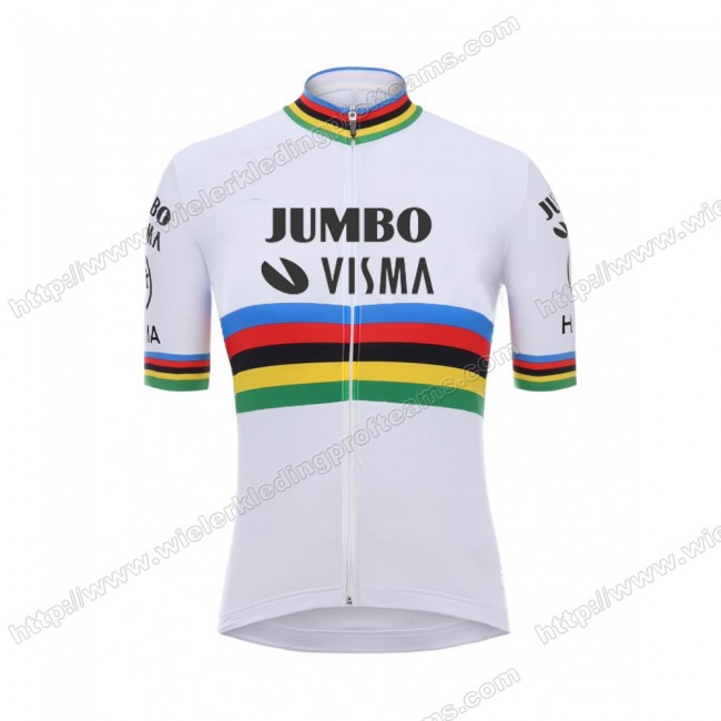 Team Jumbo Visma UCI World Champion 2020 Fietsshirts Korte Mouws RBWZT