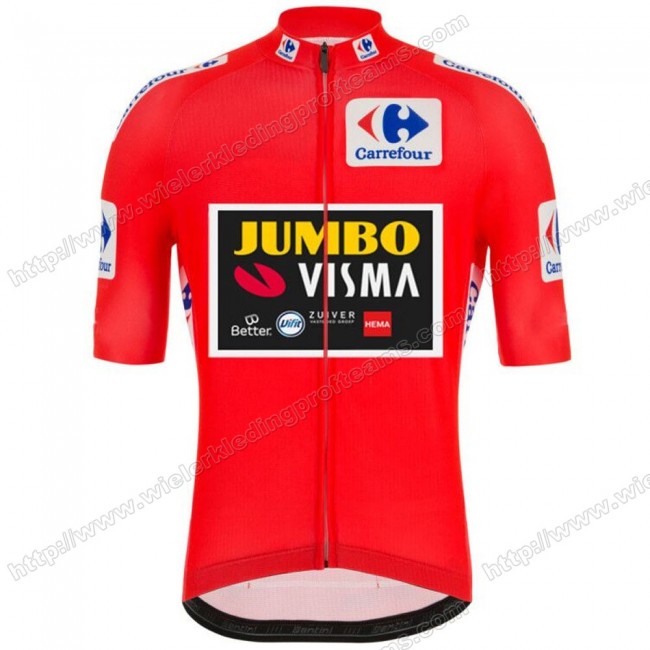 Jumvo Visma Spanish Pro 2021 Team Fietsshirts Korte Mouws PXQUT
