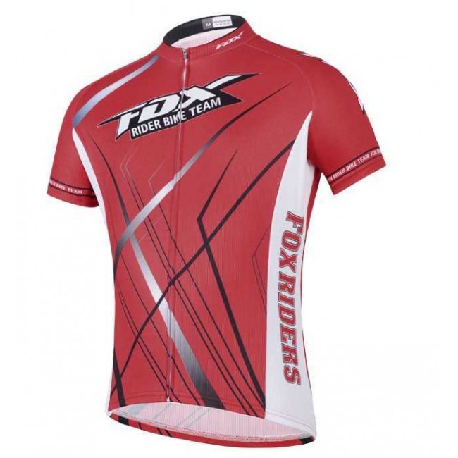 2014 Fox Bike Teams Wielershirt Met Korte Mouwen Rood