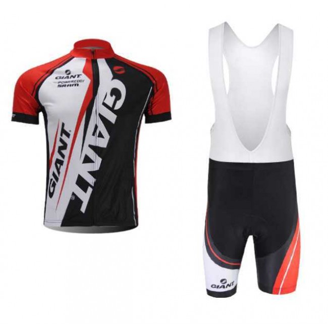 Giant 2014 Fietskleding Set Fietsshirt Met Korte Mouwen+Korte Koersbroek Rood Zwart