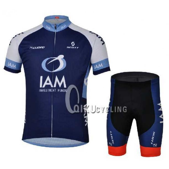 Teams IAM Wielerkleding Set Set Wielershirts Korte Mouw+Fietsbroek