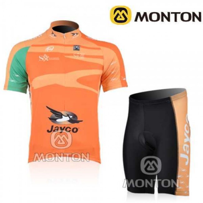 JAYCO Pro Team Wielerkleding Set Wielershirts Korte+Korte Fietsbroeken Oranje